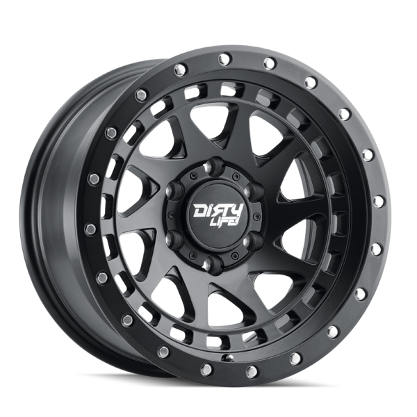 Enigma Pro 17x9 5x127 -12 Matte Black W / Simulated Ring