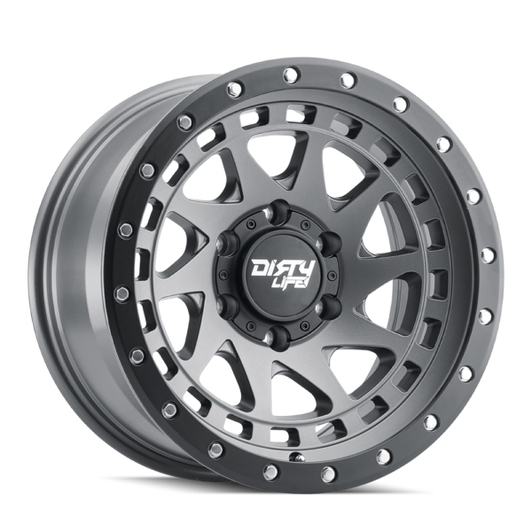 Enigma Pro 17x9 6x135 -12 Satin Graphite W / Simulated Ring