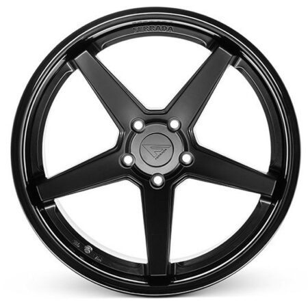 FR3 19x10.5 5x112 +25 Matte Black / Gloss Black Lip