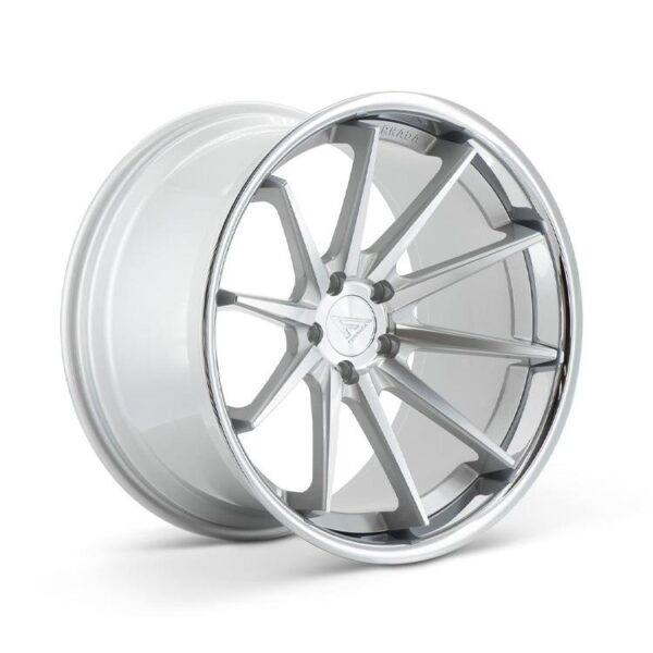 FR4 22x9.5 5x120 +15 Machine Silver / Chrome Lip