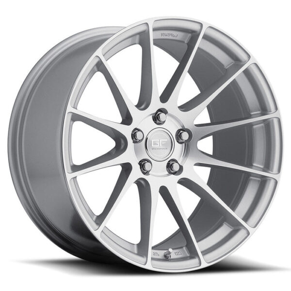 GF6 19x9.5 5x108 +40 Silver Machine Face