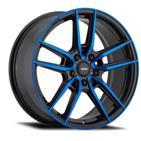 Myth 18x8 5x114.3 +43 Gloss Black W / Blue Tinted Clearcoat