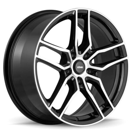 Intention 17x8 5x112 +45 Gloss Black / Machine Face