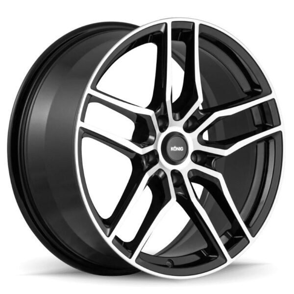 Intention 17x8 5x112 +45 Gloss Black / Machine Face