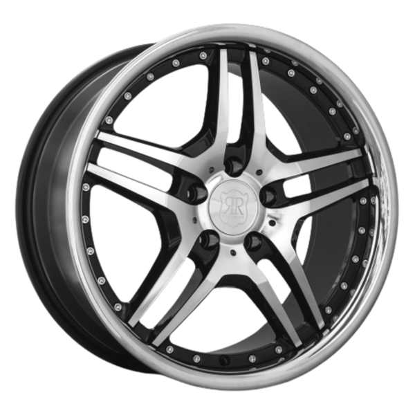 RW2 20x10 5x114.3 +40 Black Chrome Lip