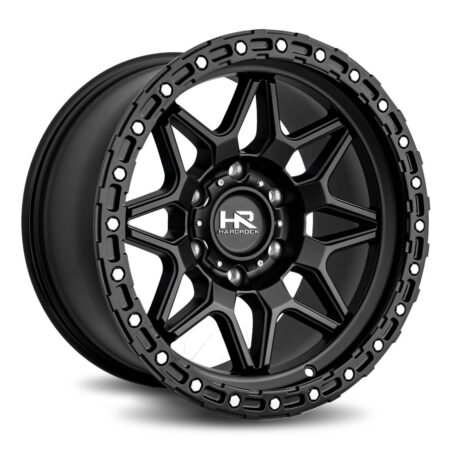H105 17x9 5x127 -12 Matte Black-Black B/L