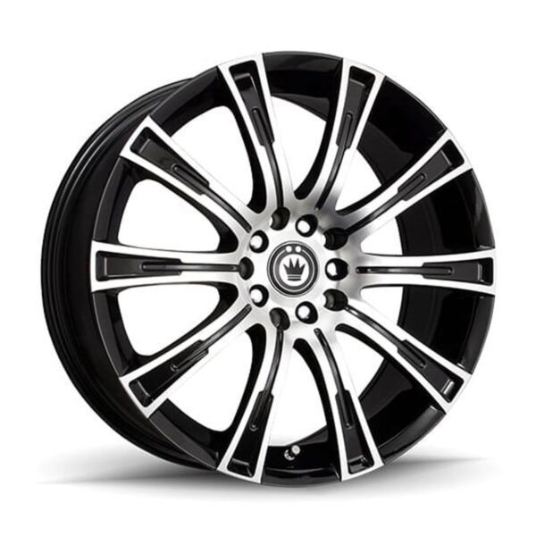Crown 17x7.5 5x100/5x114.3 +45 Machined Face / Gloss Black