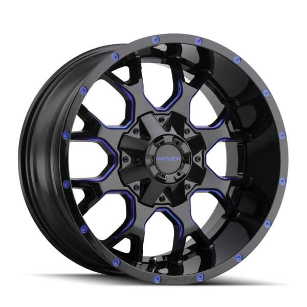 Warrior 20x9 8x180 +0 Black W / Prism Blue