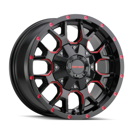 Warrior 20x9 8x180 +0 Black W / Prism Red