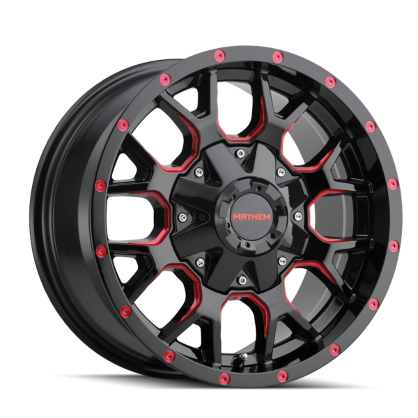 Warrior 20x9 8x180 +0 Black W / Prism Red