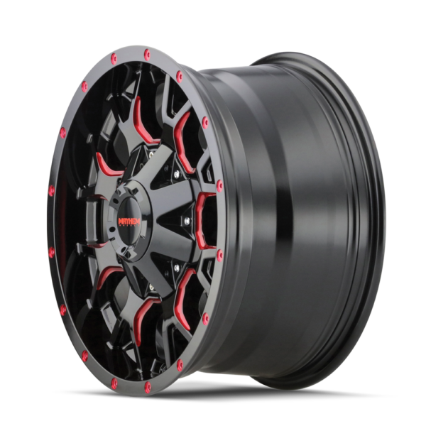 Warrior 20x9 8x180 +0 Black W / Prism Red - Image 3