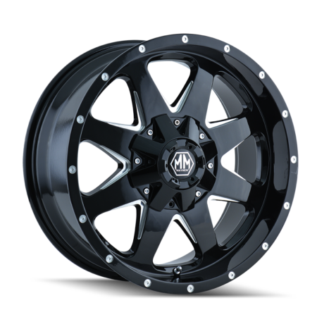 Tank 20x9 5x127/5x139.7 -12 Black W / Milled Spokes