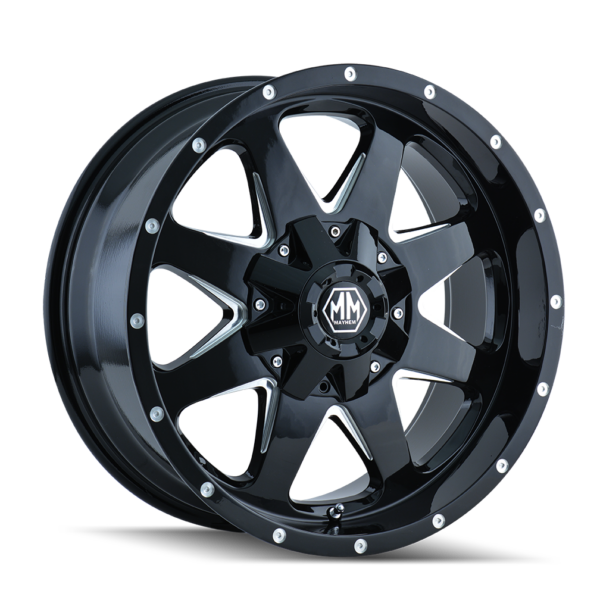 Tank 18x9 6x135/6x139.7 -12 Black W / Milled Spokes