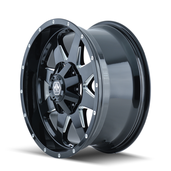 Tank 18x9 6x135/6x139.7 -12 Black W / Milled Spokes - Image 2