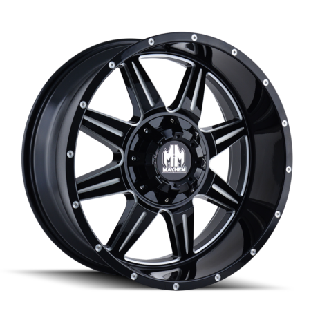 Monstir 18x9 5x150/5x139.7 +0 Black W / Milled Spokes
