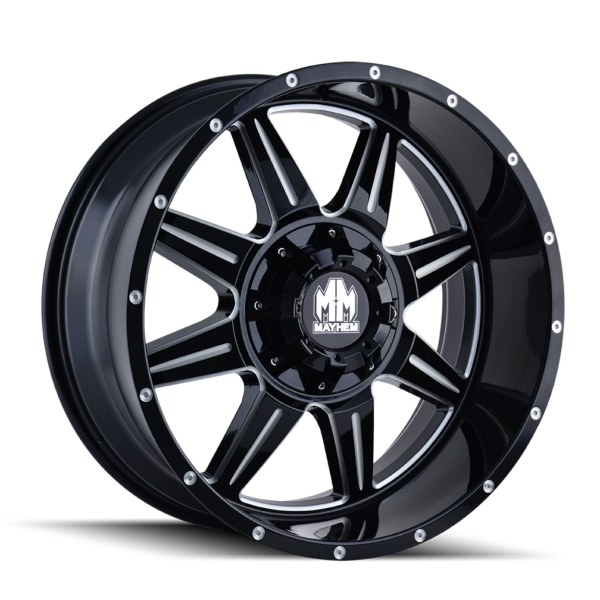 Monstir 18x9 6x135/6x139.7 +0 Black W / Milled Spokes