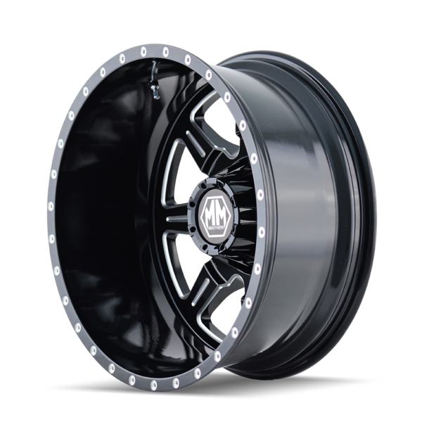 Monstir 17x6.5 8x165.1 -140 Rear Black Milled Spokes - Image 2