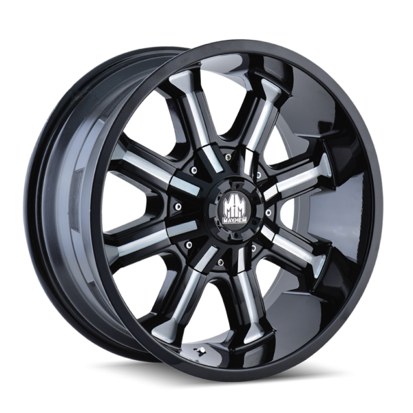 Beast 18x9 8x165.1/8x170 +18 Black W / Milled Spokes