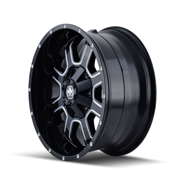 Fierce 20x9 8x165.1/8x170 +18 Black W / Milled Spokes - Image 2