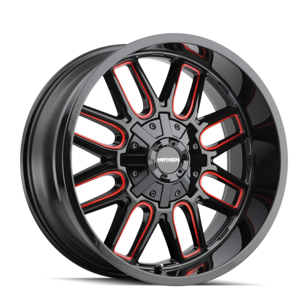 Cogent 17x9 6x135/6x139.7 -12 Black W / Prism Red
