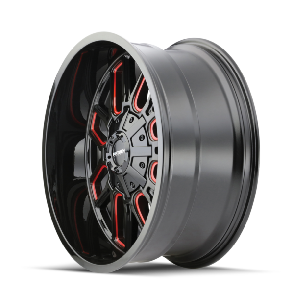 Cogent 17x9 6x135/6x139.7 -12 Black W / Prism Red - Image 2
