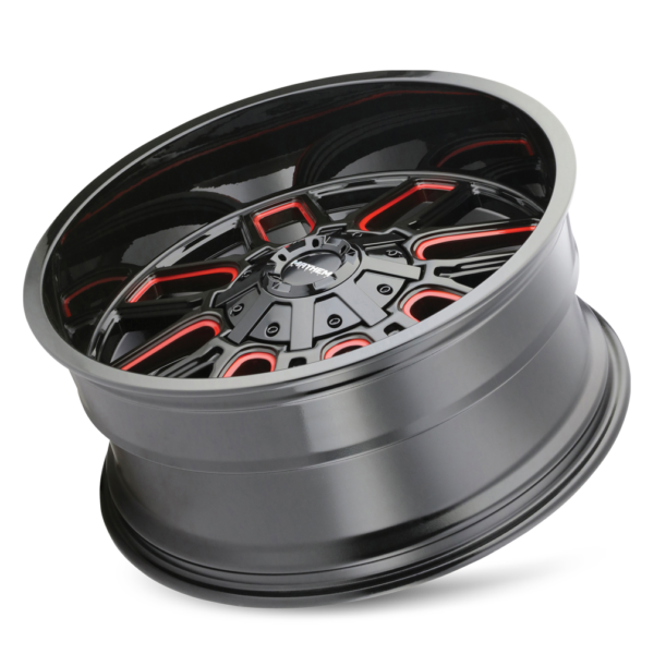 Cogent 17x9 6x135/6x139.7 -12 Black W / Prism Red - Image 3