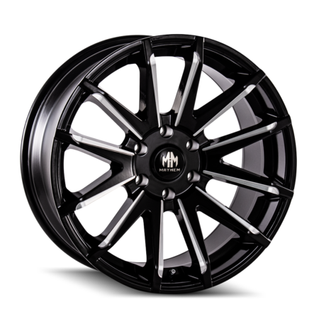 Crossfire 20x9.5 5x139.7 +10 Black W / Milled Spokes