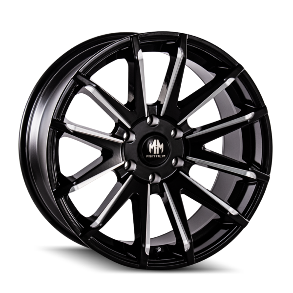 Crossfire 22x9.5 6x114.3 +10 Black W / Milled Spokes