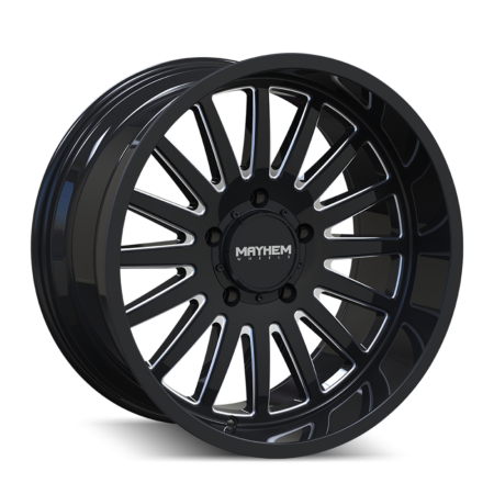 Utopia 20x9 8x170 +18 Black W / Milled Spokes