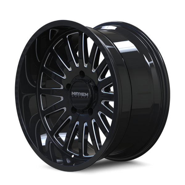 Utopia 22x12 6x139.7 -44 Black W / Milled Spokes - Image 2