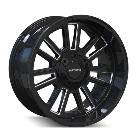 Apollo 20x10 5x127/5x139.7 -19 Black W / Milled Spokes
