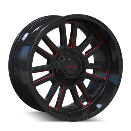 Apollo 20x10 5x127/5x139.7 -19 Black W / Prism Red