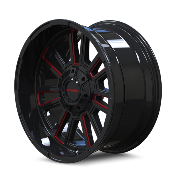 Apollo 20x10 6x135/6x139.7 -19 Black W / Prism Red - Image 2