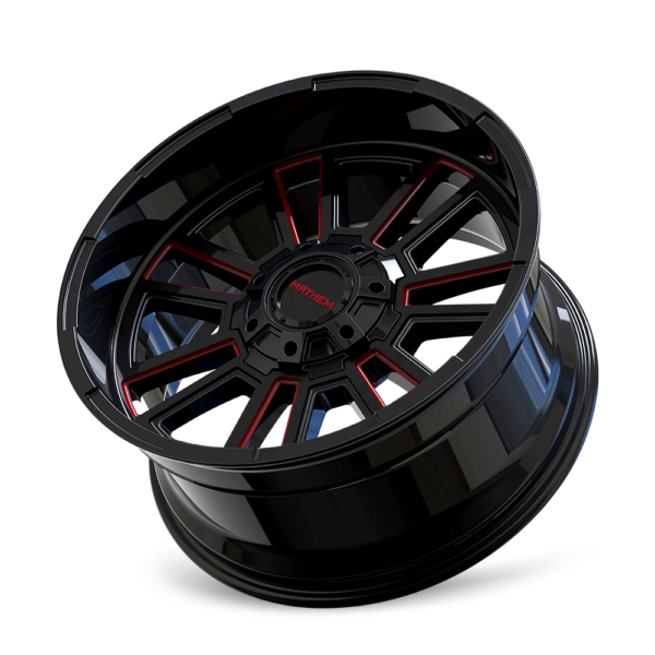 Apollo 20x10 6x135/6x139.7 -19 Black W / Prism Red - Image 3