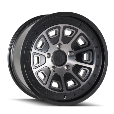 Flat Iron 17x9 5x114.3 -12 Matte Black W / Dark Tint
