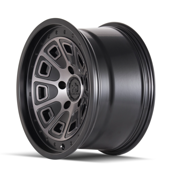 Flat Iron 17x9 6x120 -12 Matte Black W / Dark Tint - Image 2