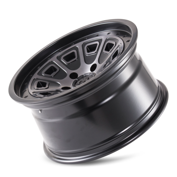 Flat Iron 17x9 6x120 -12 Matte Black W / Dark Tint - Image 3
