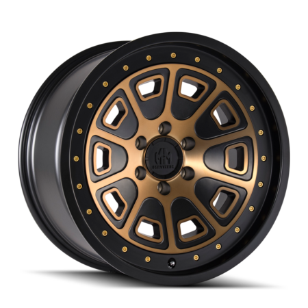 Flat Iron 17x9 6x120 -12 Matte Black W / Bronze Tint