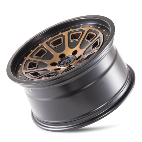 Flat Iron 17x9 6x139.7 -12 Matte Black W / Bronze Tint - Image 3