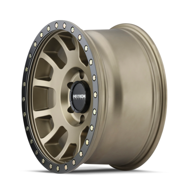 Scout 17x8.5 6x139.7 -5 Matte Gold W / Matte Black Lip - Image 2