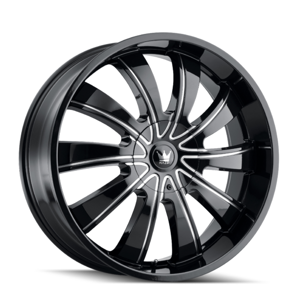 Rolla 22x9.5 5x115/5x139.7 +18 Gloss Black Milled