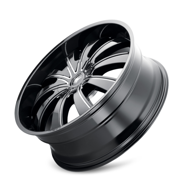 Rolla 22x9.5 5x115/5x139.7 +18 Gloss Black Milled - Image 3