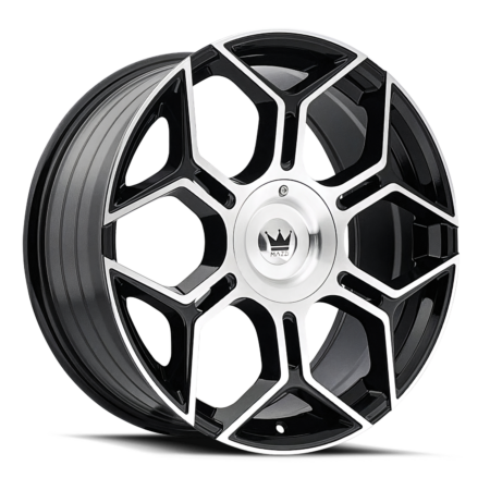 Libra 20x8.5 5x108/5x114.3 +35 Gloss Black Machined Face