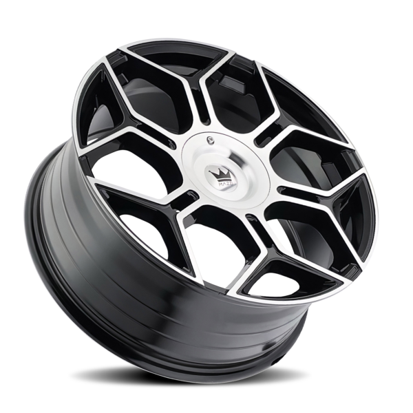 Libra 20x8.5 5x110/5x115 +35 Gloss Black Machined Face - Image 2
