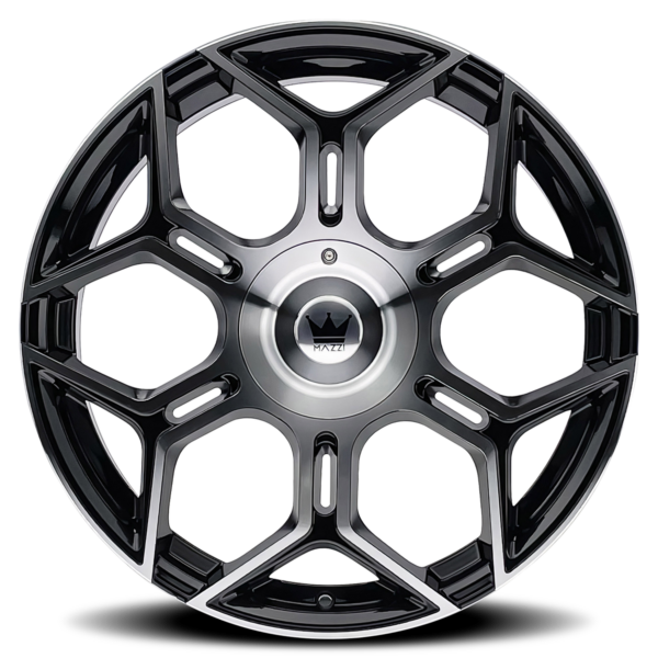 Libra 20x8.5 5x110/5x115 +35 Gloss Black Machined Face - Image 3