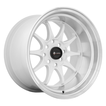 TR3 15x9 4x100/4x114.3 +0 White Machine Lip