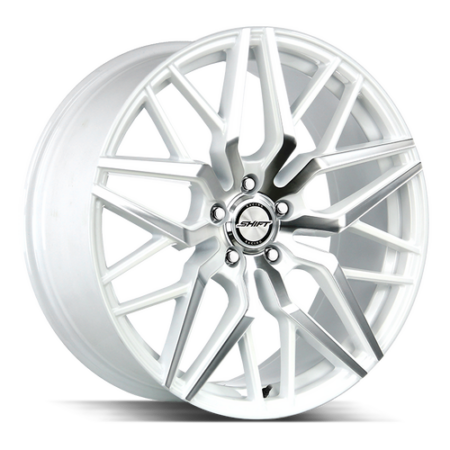 Spring 22x9 5x114.3 +35 White Machined