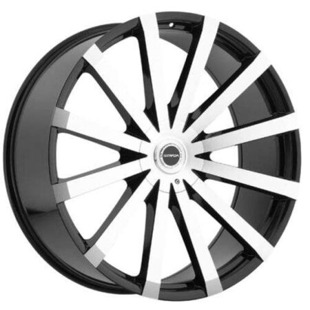 Gabbia 20x8.5 5x100/5x114.3 +35 Gloss Black Machined