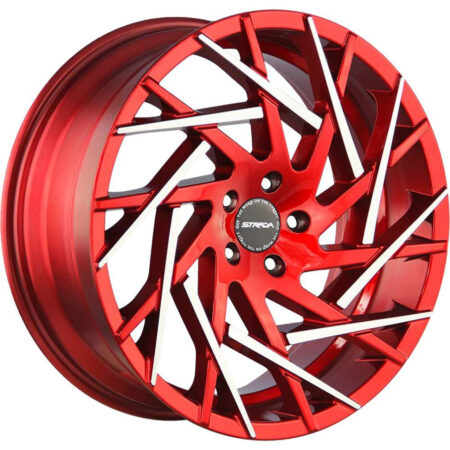 Nido 20x8.5 5x114.3 +35 Candy Red Machined Tips