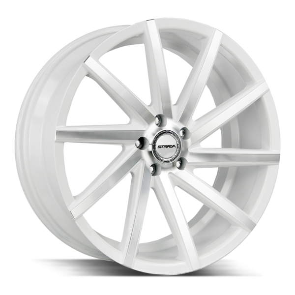Sega 22x9 5x115 +15 White Machined